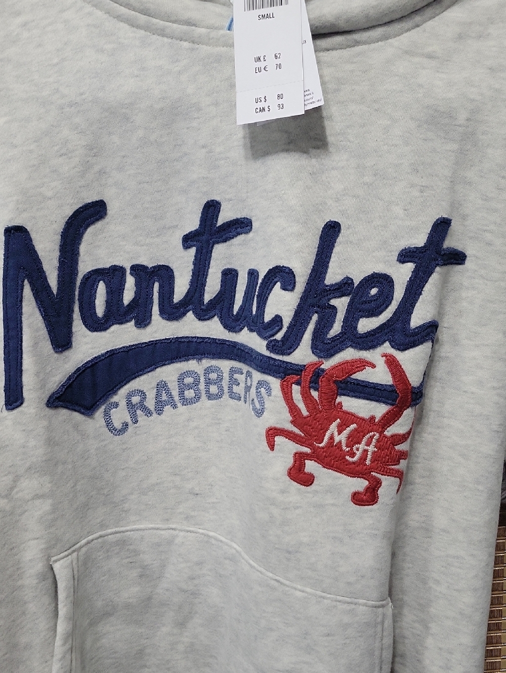 NWT Abercrombie & Fitch Nantucket Crabbers Hoodie - Small - Picture 2 of 9